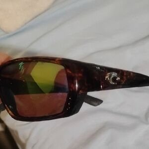 Costa Tortoiseshell Frame Sunglasses with Green Amber Lenses
